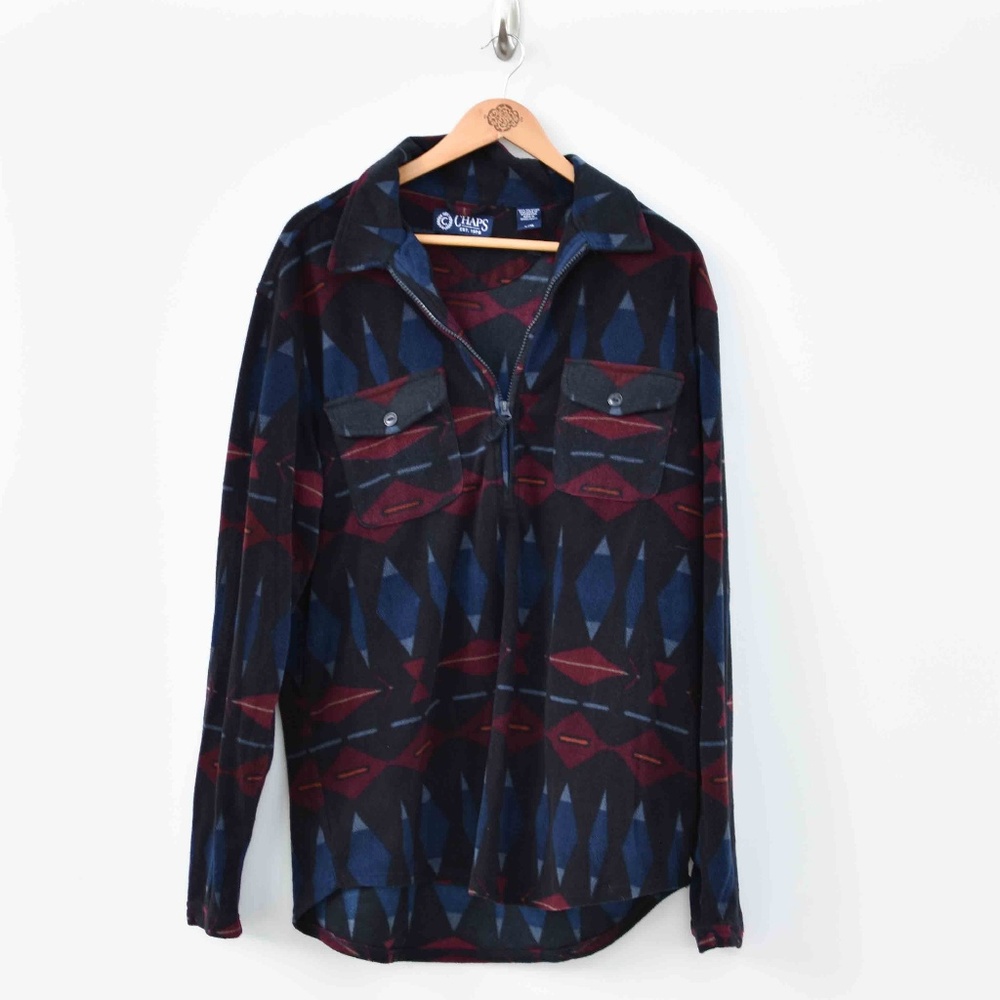 Chaps Sweater with Two Front Pockets